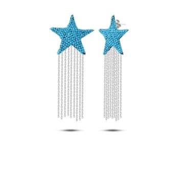 Turquoise Star Earrings