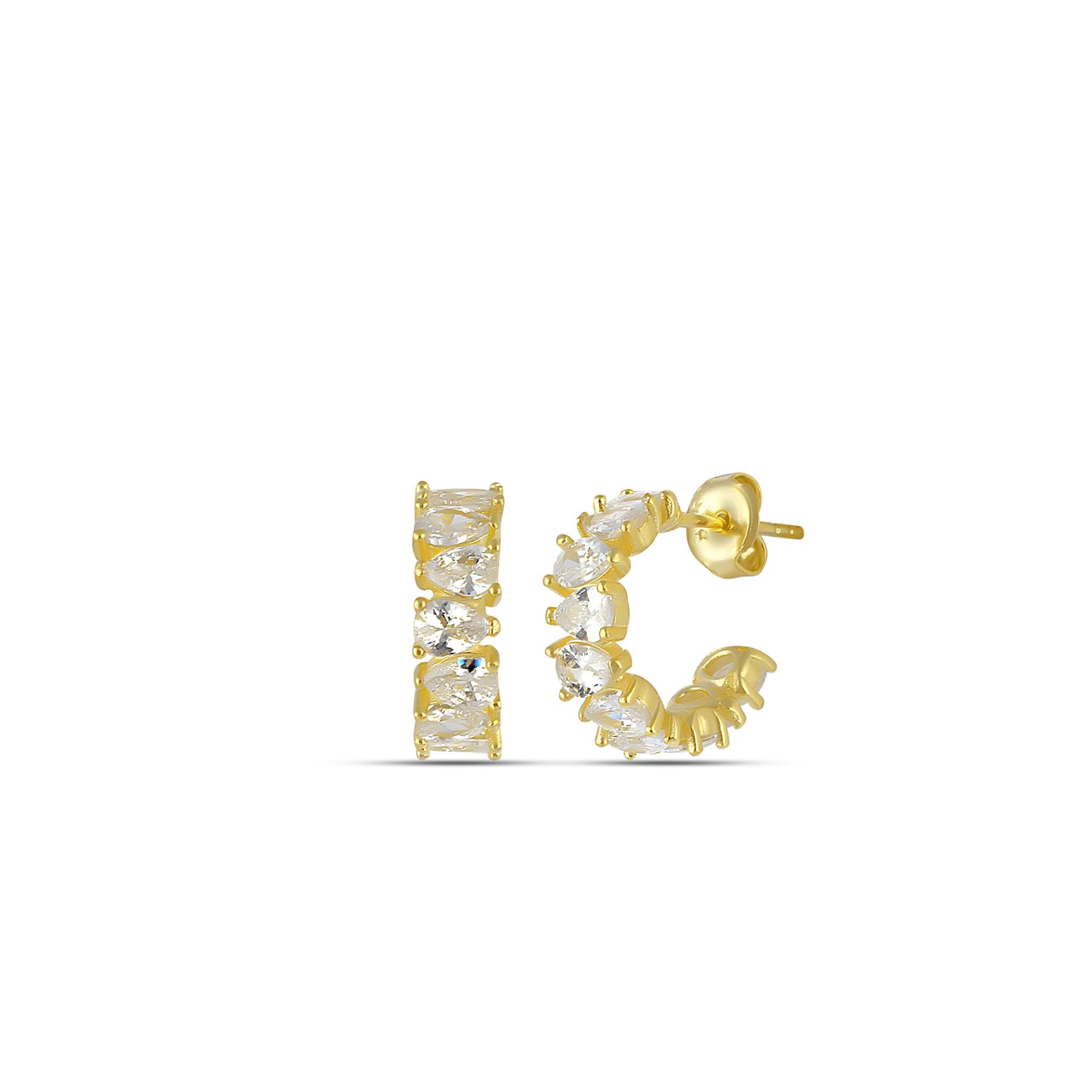 Mini Drop Zircon Hoops