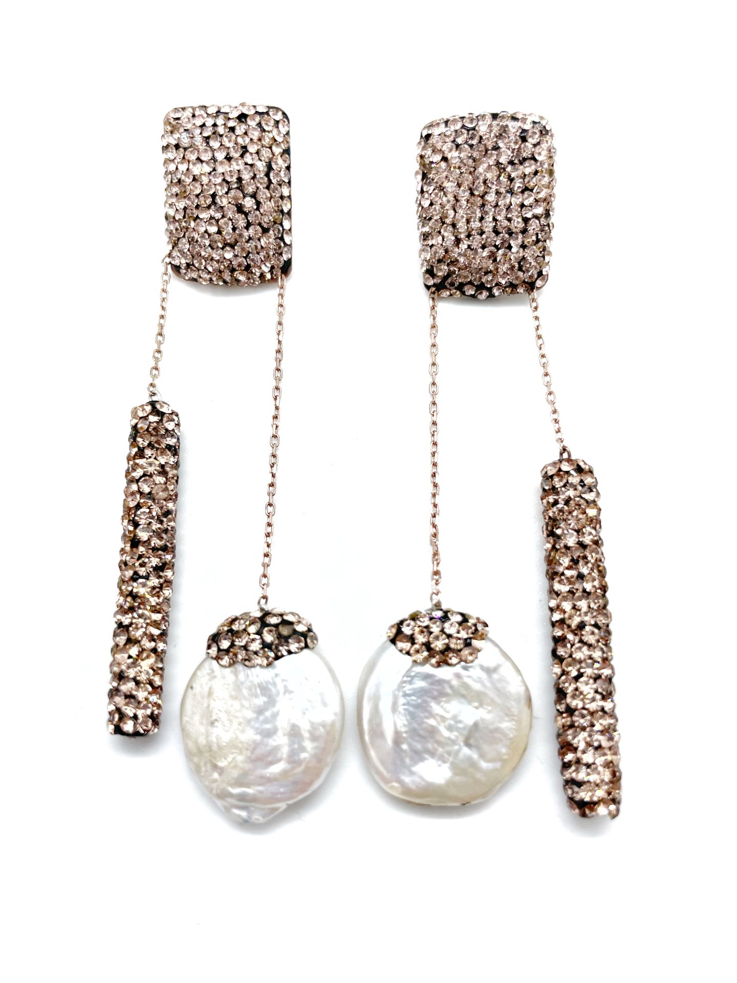 Crystal and Pearl Earrings