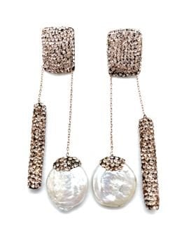 Crystal and Pearl Earrings