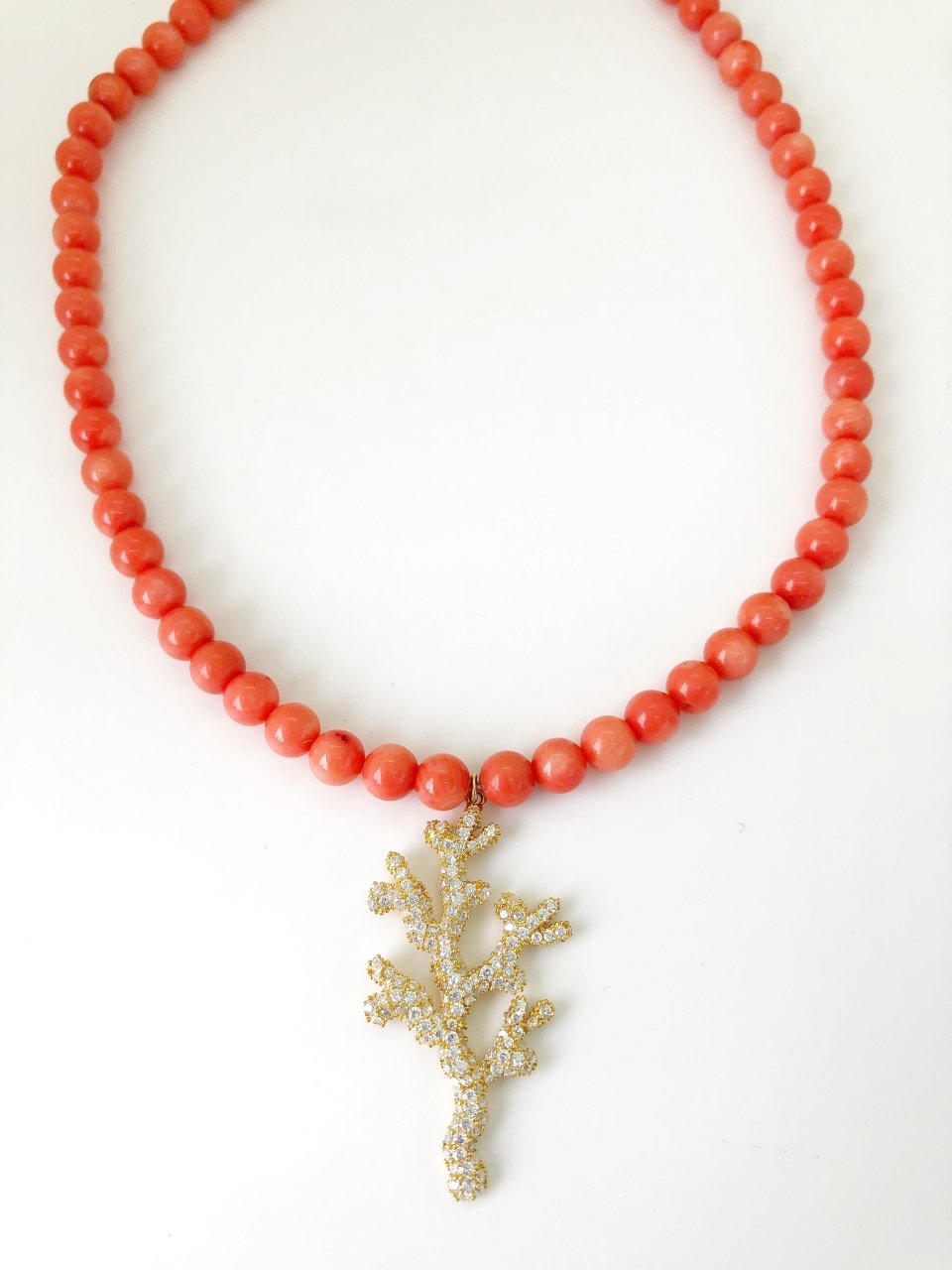 Coral Semiprecious Necklace