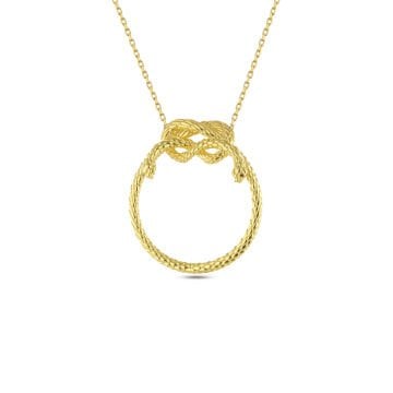 Snake on Circle Necklace