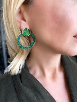 Green Vivian Earrings