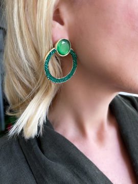 Green Vivian Earrings
