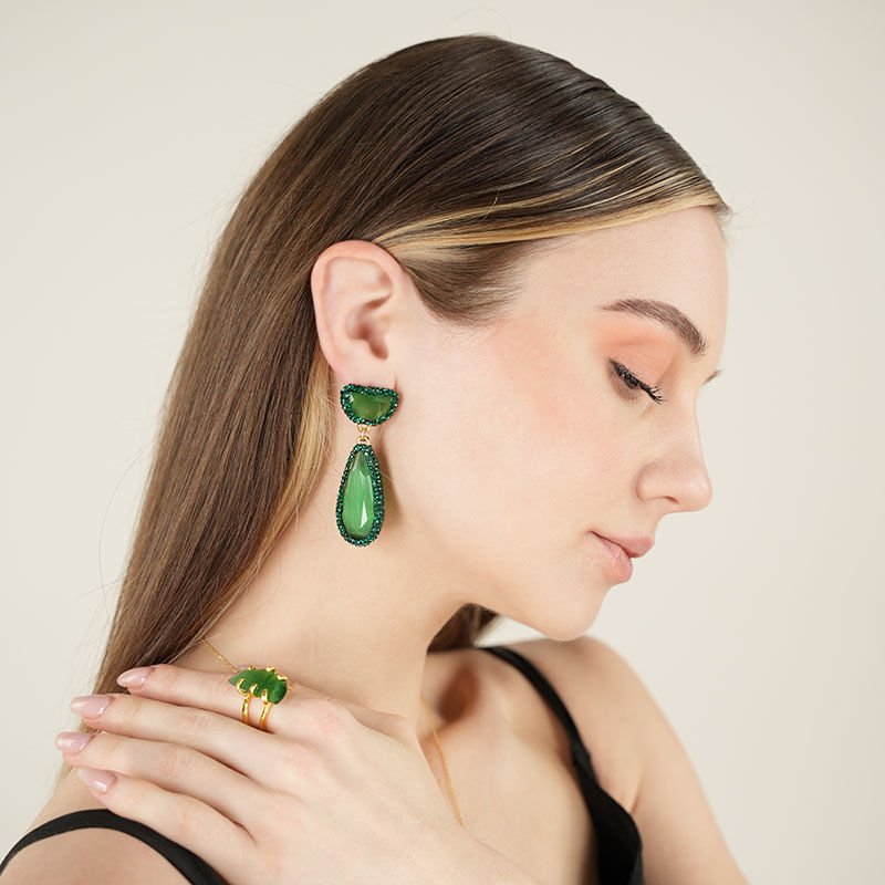 Green Arden Earrings