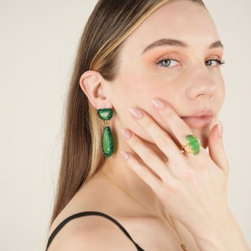 Green Arden Earrings