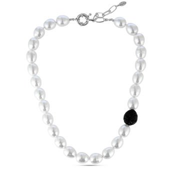 Pearl Crystal Ball Necklace