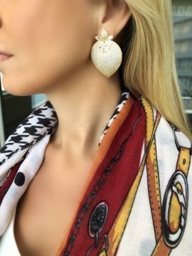 Gümüş Abiye Lux Küpe