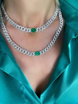 Emerald  Chain Necklace