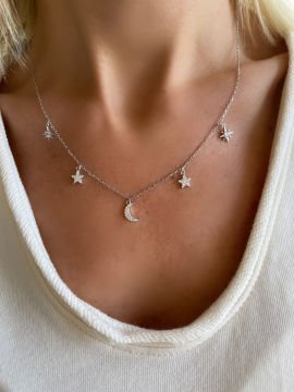 Mini Moon and Star Necklace