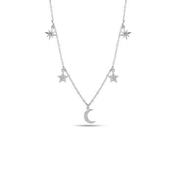 Mini Moon and Star Necklace