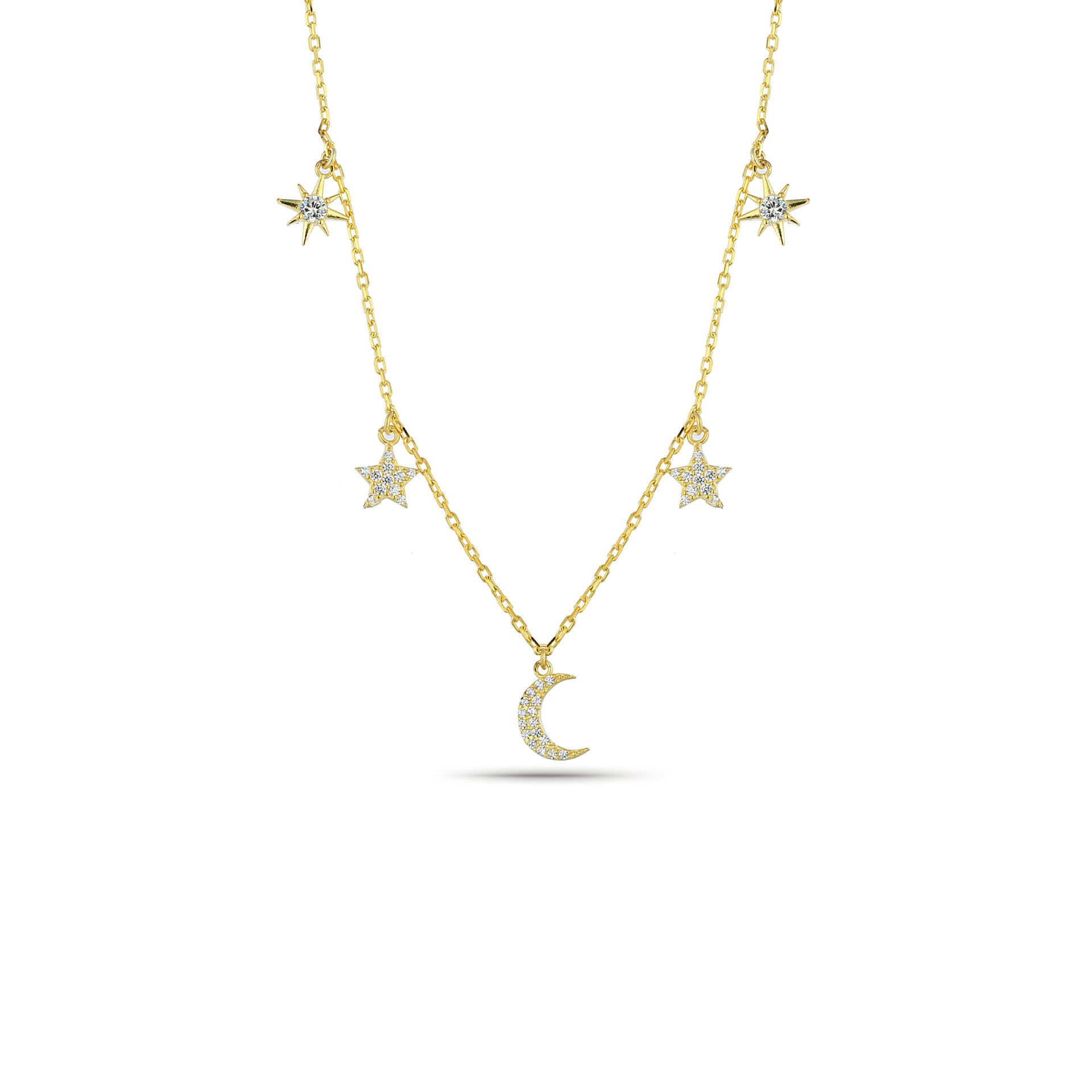 Mini Moon and Star Necklace