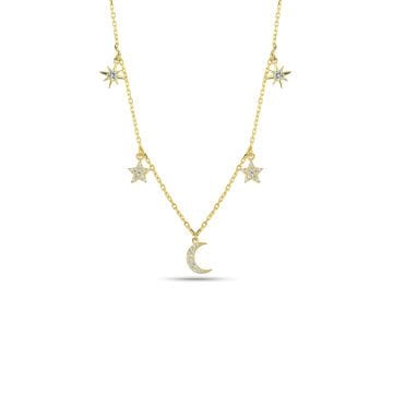 Mini Moon and Star Necklace