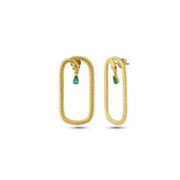 Rectangular Snake Earrings