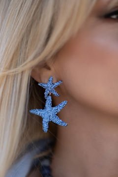 Royal Blue Sea Star Earrings
