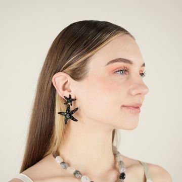 Royal White Sea Star Earrings