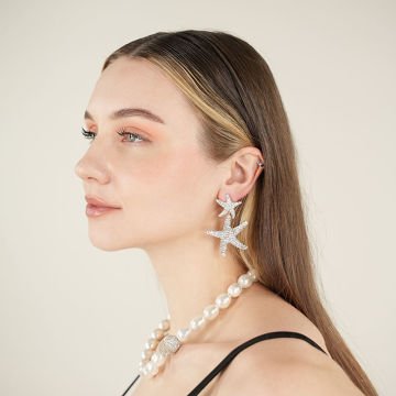 Royal White Sea Star Earrings