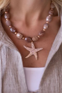 Royal Rose Sea Star Necklace