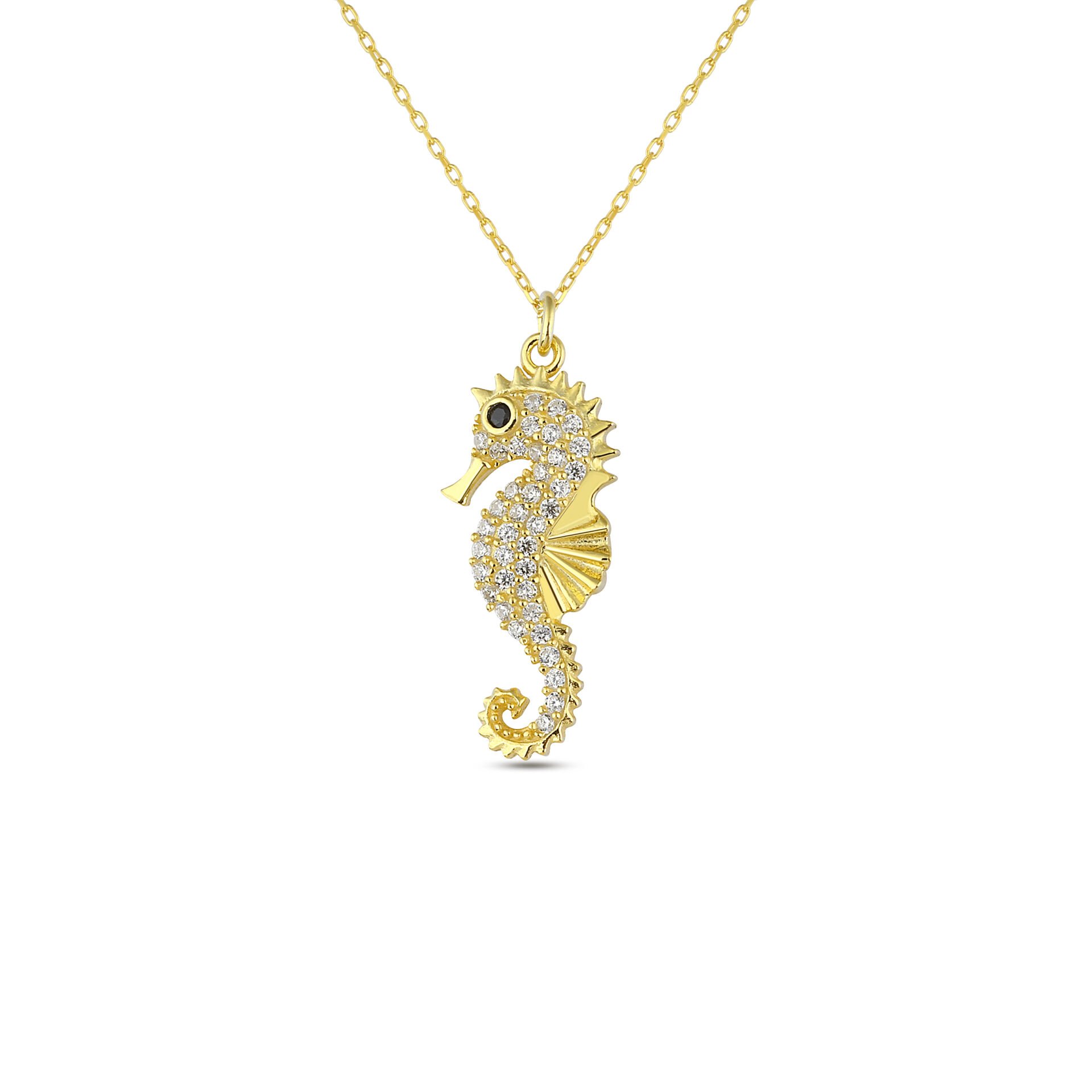 Gold Sea Horse Necklace