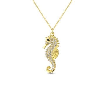 Gold Sea Horse Necklace