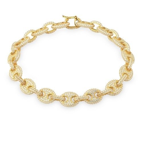 Gold Mini Button Bracelet