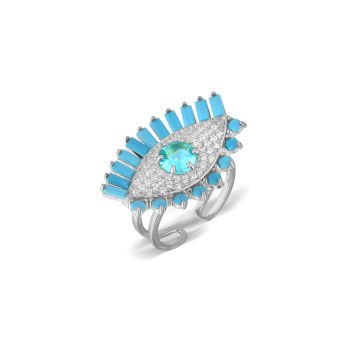 Turquoise Baguette Eye Ring