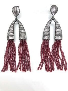 Burgundy Lux Earrings