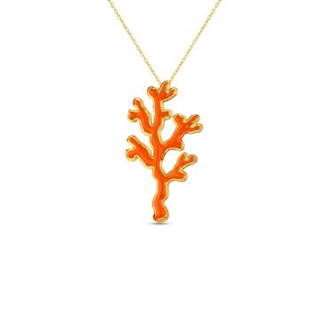 Enamel Coral Necklace