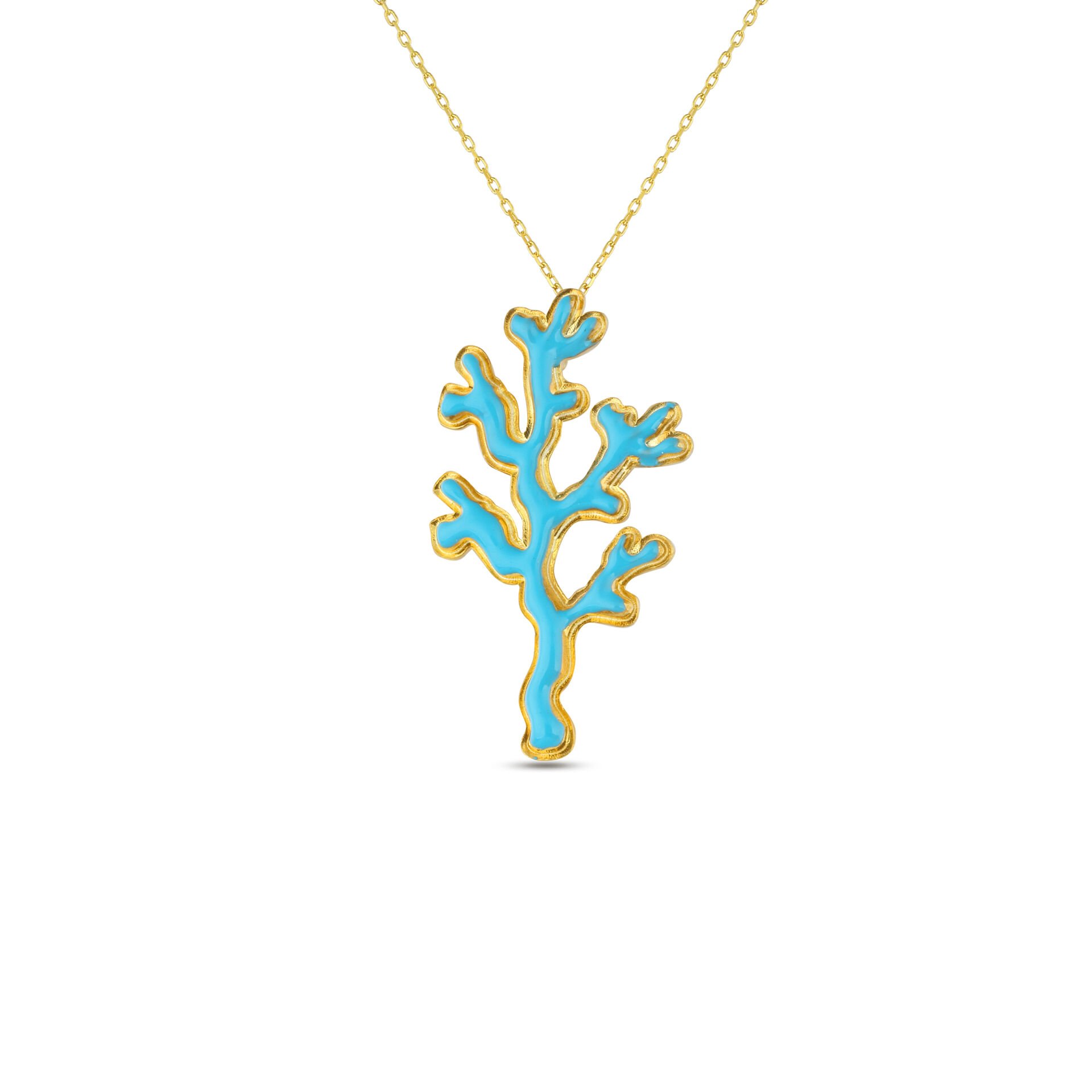 Enamel Coral Necklace