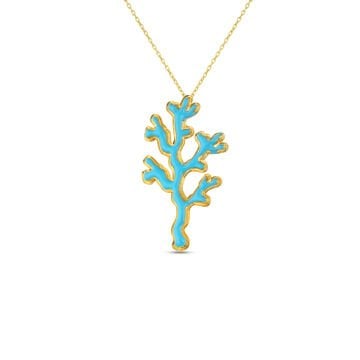 Enamel Coral Necklace