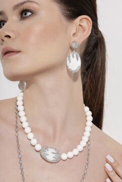 White Summer Earrings