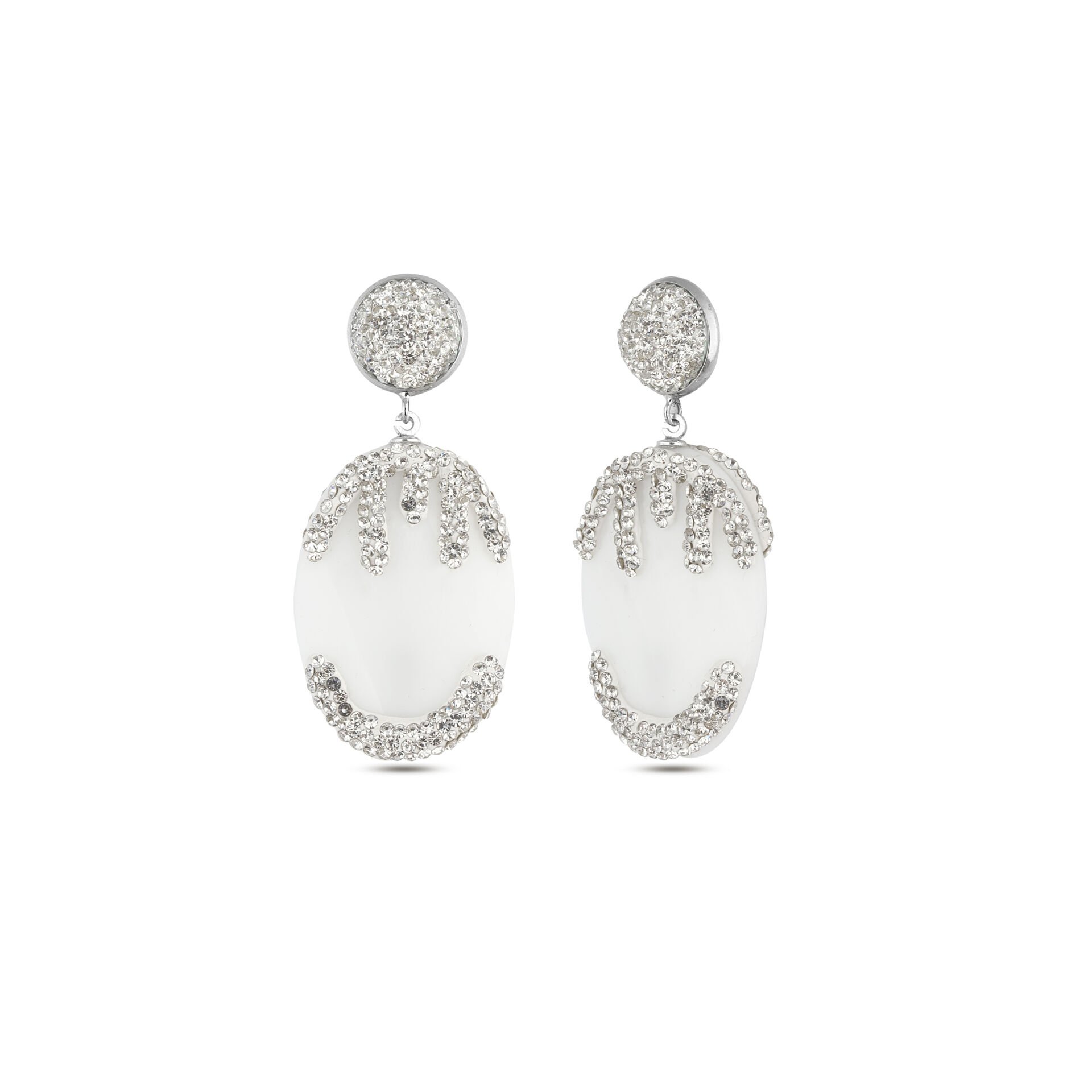 White Summer Earrings