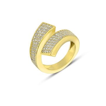 Slash Zircon Ring