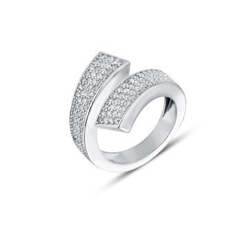 Slash Zircon Ring