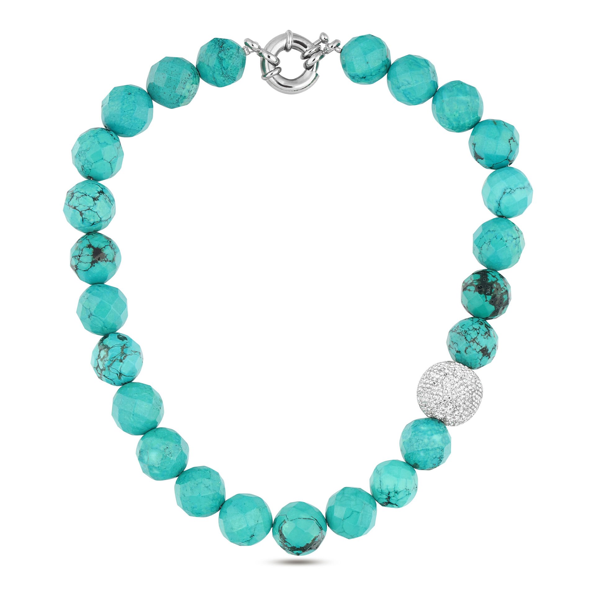 Turquoise Disco Necklace