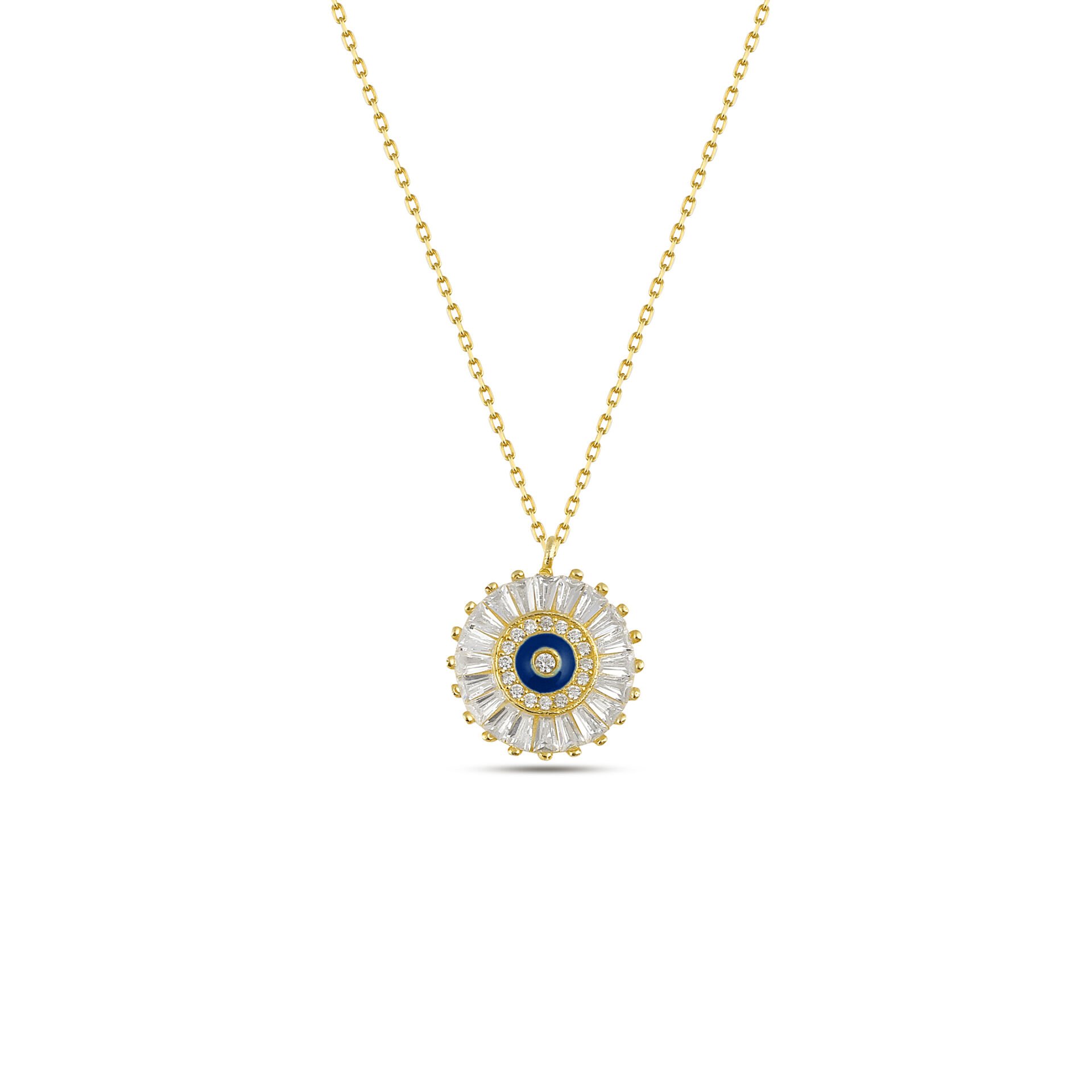 Baguette Round Necklace