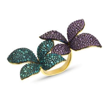 Paraiba Big Violet Ring