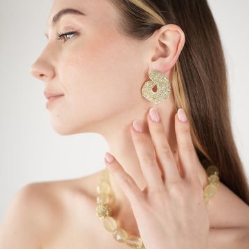 Yellow Crystal Penelope Earrings