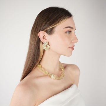 Yellow Crystal Penelope Earrings