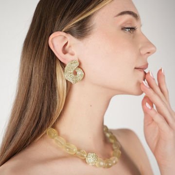 Yellow Crystal Penelope Earrings