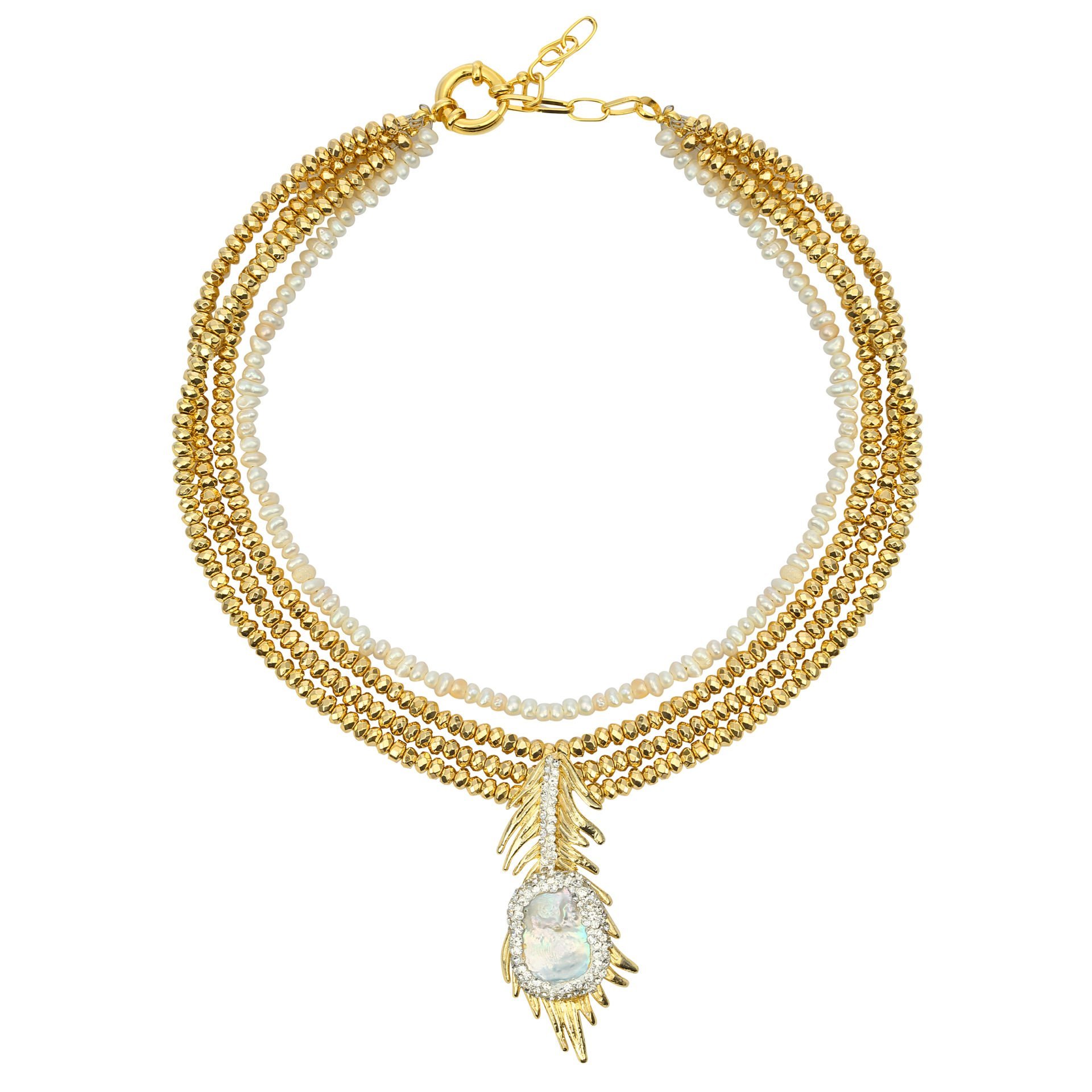 Crystal Leaf Necklace