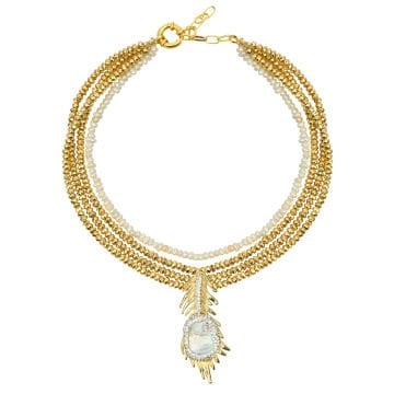 Crystal Leaf Necklace