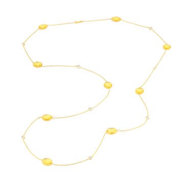 Yellow Sugar Long Necklace Aqua Mavi