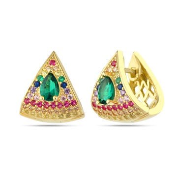 Zircon Triang Earrings