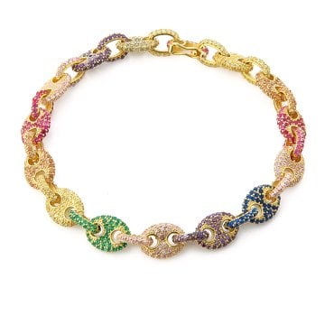 Mini Multicolor Button Bracelet