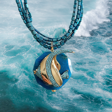 Blue Fish Necklace