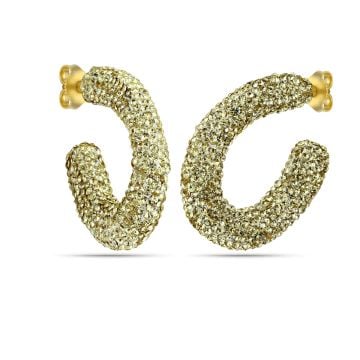 Yellow Crystal Freya Hoops