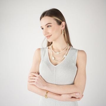 Yellow Crystal Freya Hoops