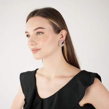 Silver Sun Sparkle Earrings