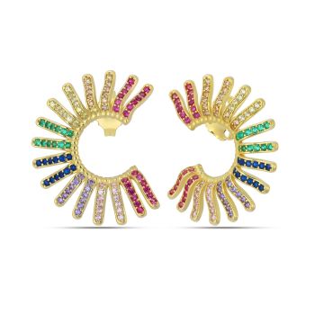 Silver Sun Sparkle Earrings